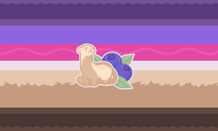 Ferrbie : a gender connected to ferrets and berries in any way , shape or form (thank you narcwaif/lala on tumblr for making this flag for me!)